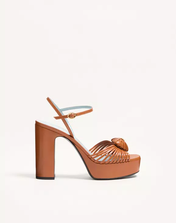 Valentino Sandal Royal Platform Sandal In Kidskin 115Mm - Image 1